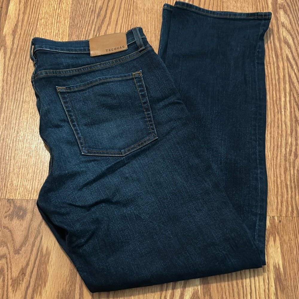Tecovas Slim Fit 5 Pocket Jeans (Dark Blue Men’s 34/30)